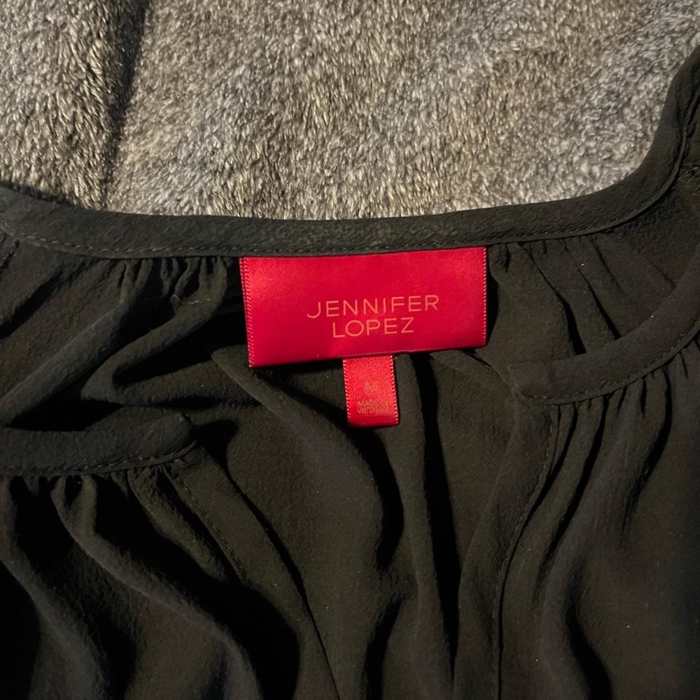 Jennifer Lopez Size M Black Blouse with sleeve cutout details